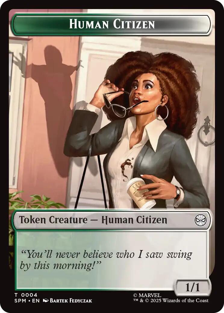 Human Citizen // Treasure Double-Sided Token [Marvel's Spider-Man Tokens] | Impulse Games and Hobbies