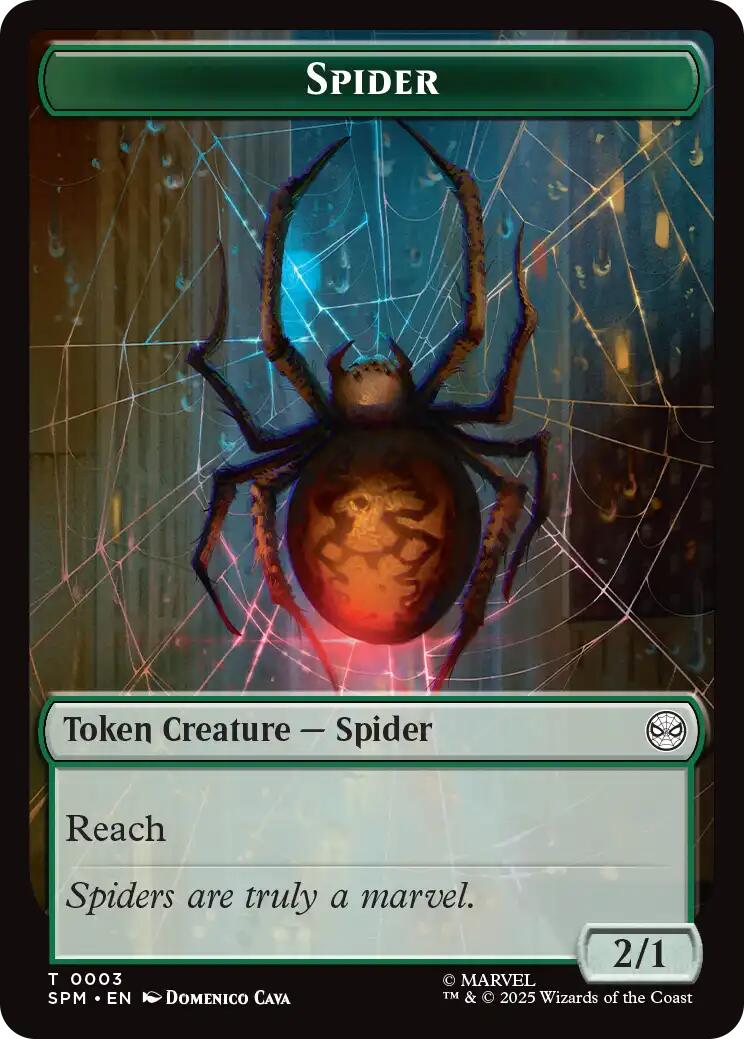 Spider // Food Double-Sided Token [Marvel's Spider-Man Tokens] | Impulse Games and Hobbies