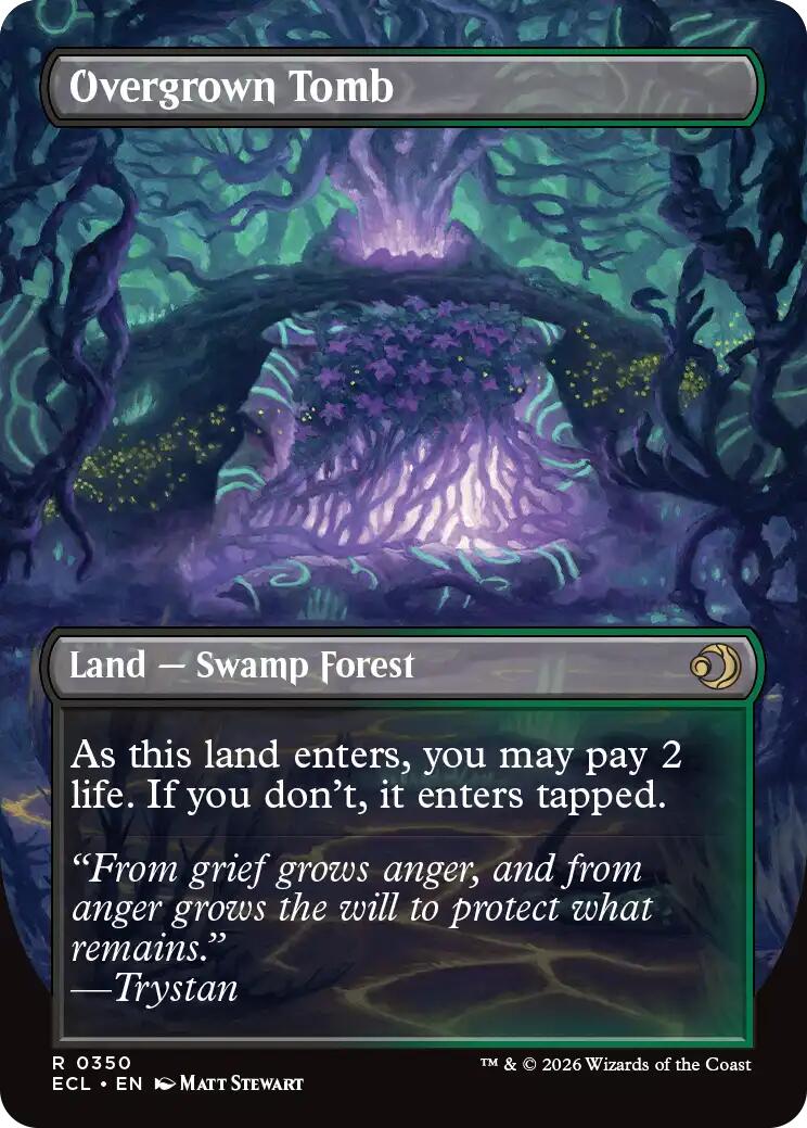 Overgrown Tomb (Borderless) [Lorwyn Eclipsed] | Impulse Games and Hobbies