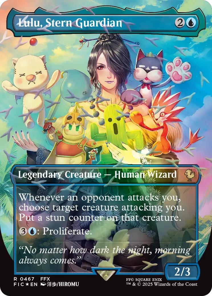 Lulu, Stern Guardian (Borderless) (Chocobo Track Foil) [FINAL FANTASY Commander] | Impulse Games and Hobbies