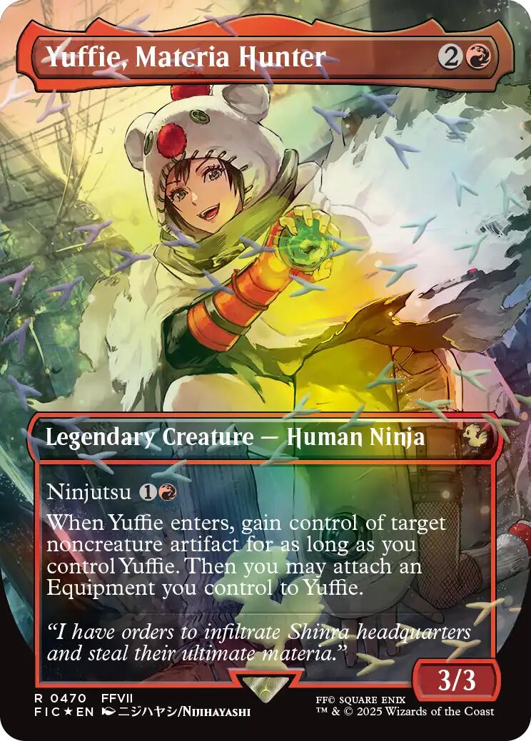 Yuffie, Materia Hunter (Borderless) (Chocobo Track Foil) [FINAL FANTASY Commander] | Impulse Games and Hobbies