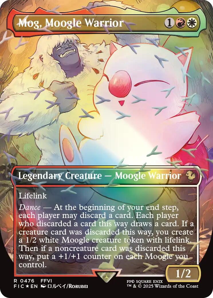 Mog, Moogle Warrior (Borderless) (Chocobo Track Foil) [FINAL FANTASY Commander] | Impulse Games and Hobbies