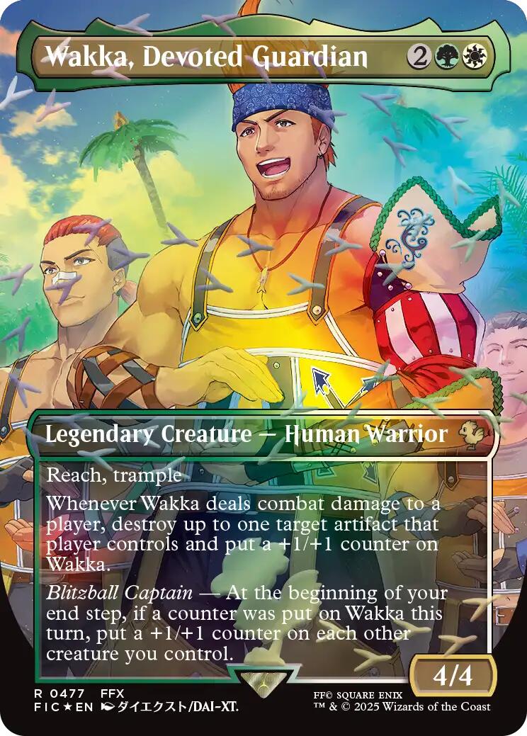 Wakka, Devoted Guardian (Borderless) (Chocobo Track Foil) [FINAL FANTASY Commander] | Impulse Games and Hobbies