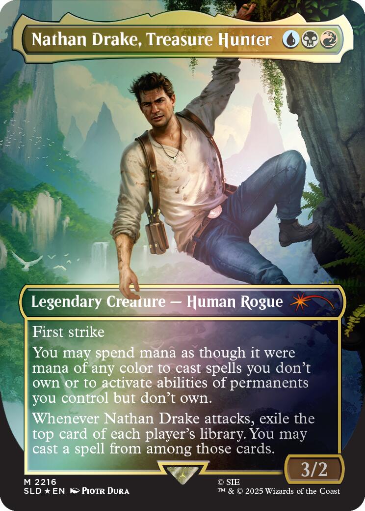 Nathan Drake, Treasure Hunter (Rainbow Foil) [Secret Lair Drop Series] | Impulse Games and Hobbies