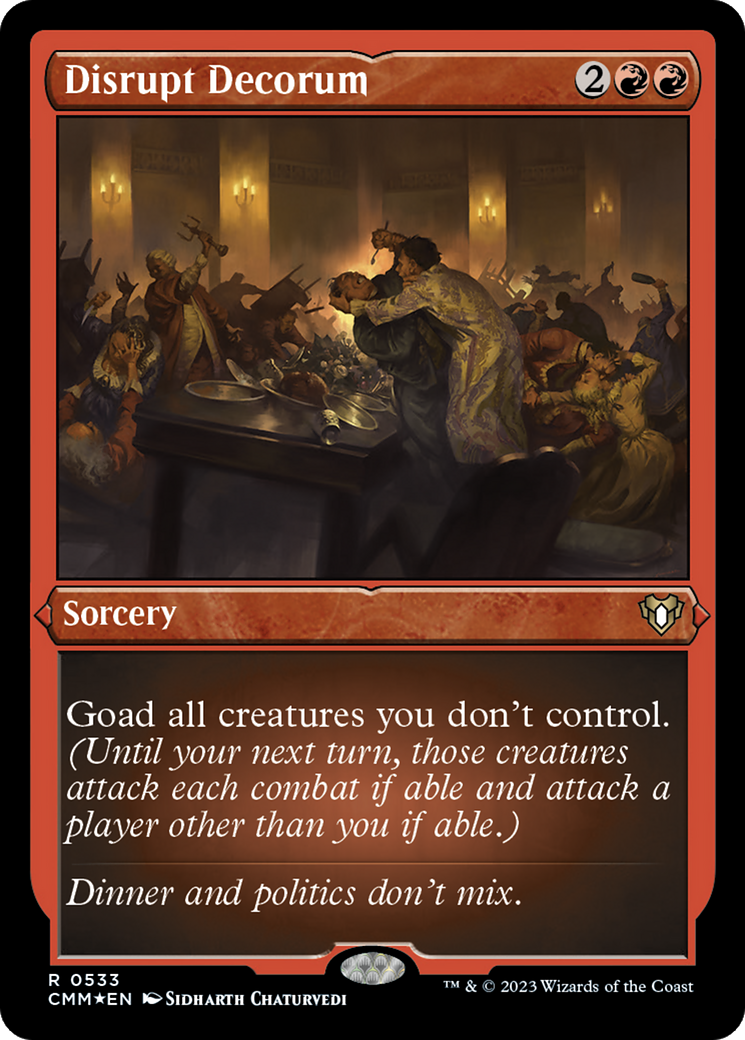 Disrupt Decorum (Foil Etched) [Commander Masters] | Impulse Games and Hobbies