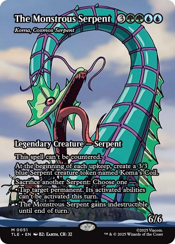 The Monstrous Serpent - Koma, Cosmos Serpent (Borderless) [Avatar: The Last Airbender: Eternal-Legal] | Impulse Games and Hobbies