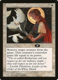 Swords to Plowshares (4th Place) (Oversized) [Oversize Cards] | Impulse Games and Hobbies
