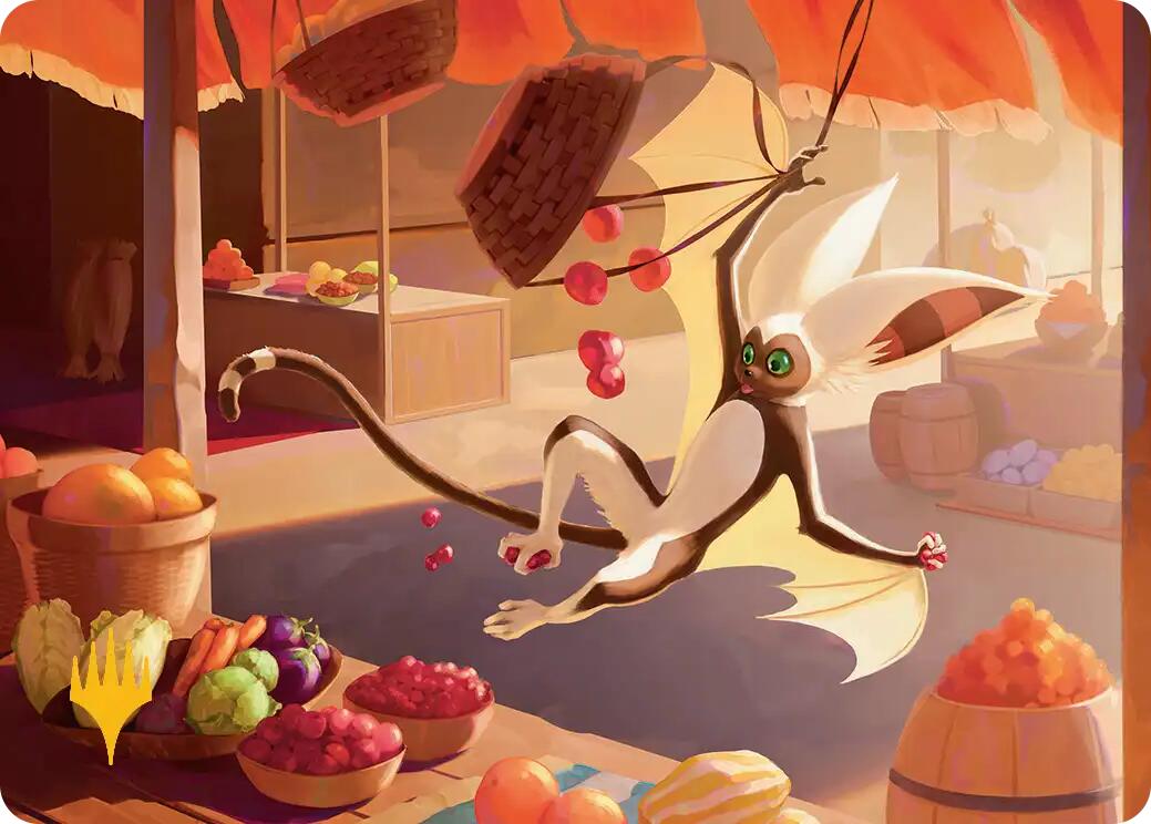 Momo, Playful Pet Art Card (Gold-Stamped Planeswalker Symbol) [Avatar: The Last Airbender Art Series] | Impulse Games and Hobbies