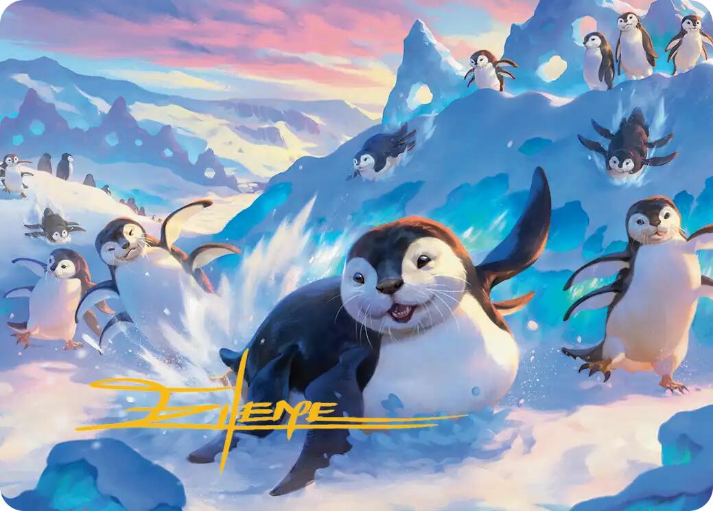 Otter-Penguin Art Card (Gold-Stamped Signature) [Avatar: The Last Airbender Art Series] | Impulse Games and Hobbies