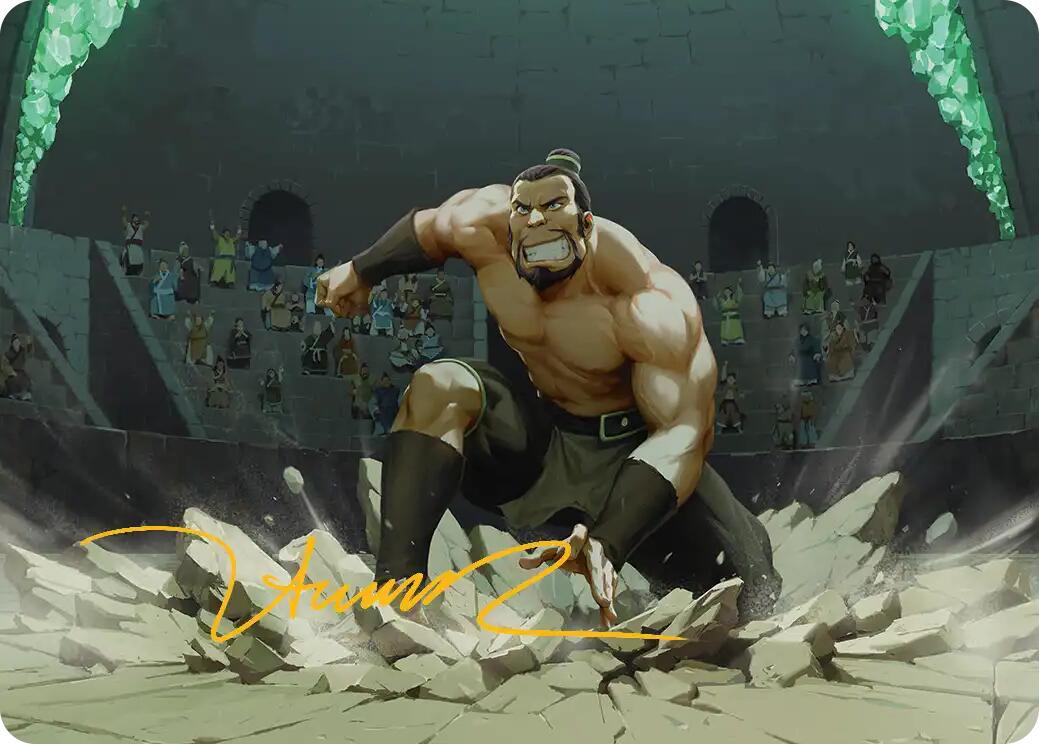 The Boulder, Ready to Rumble Art Card (Gold-Stamped Signature) [Avatar: The Last Airbender Art Series] | Impulse Games and Hobbies