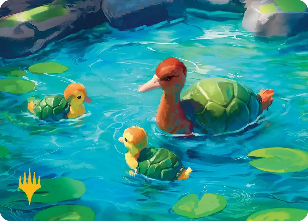Turtle-Duck Art Card (Gold-Stamped Planeswalker Symbol) [Avatar: The Last Airbender Art Series] | Impulse Games and Hobbies