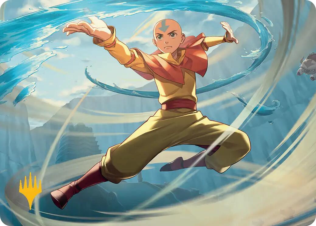Aang, Swift Savior Art Card (Gold-Stamped Planeswalker Symbol) [Avatar: The Last Airbender Art Series] | Impulse Games and Hobbies