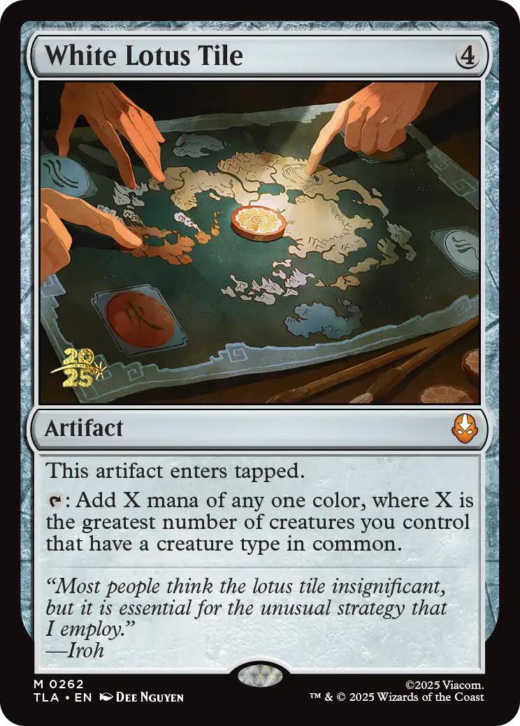 White Lotus Tile [Avatar: The Last Airbender Prerelease Cards] | Impulse Games and Hobbies