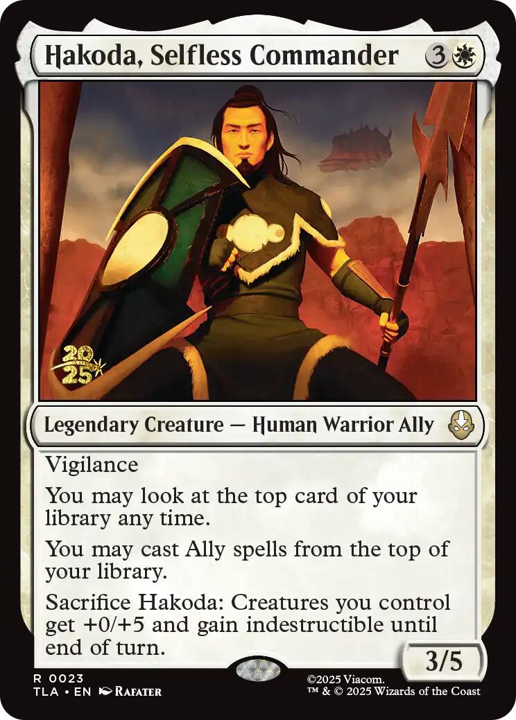 Hakoda, Selfless Commander [Avatar: The Last Airbender Prerelease Cards] | Impulse Games and Hobbies