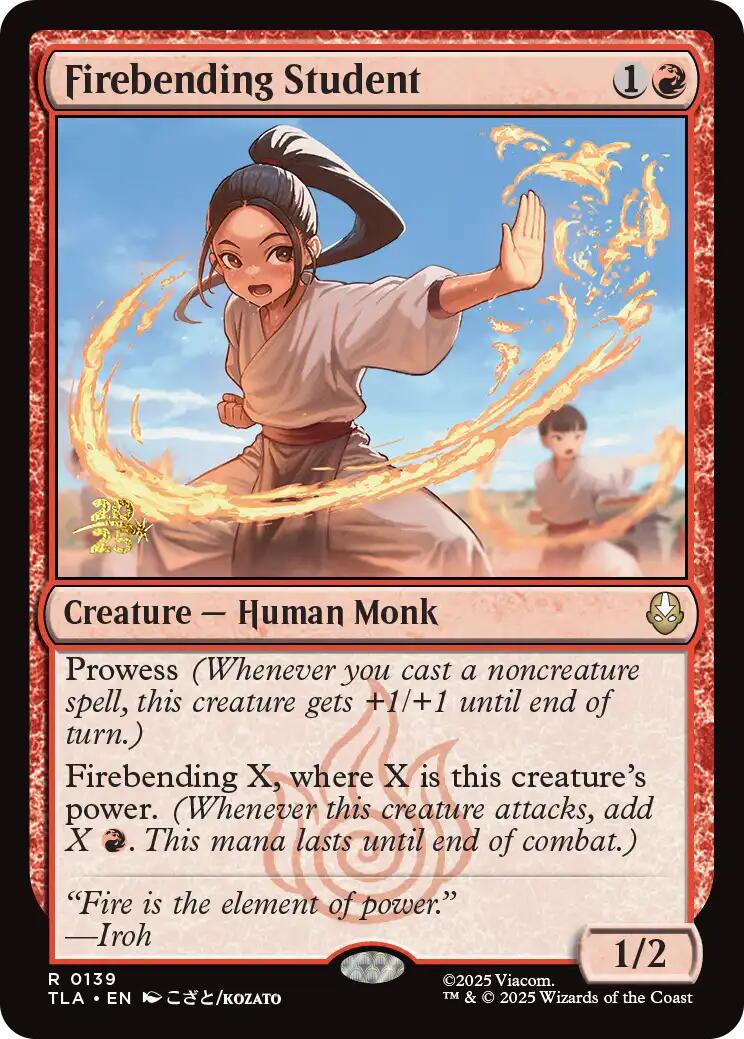 Firebending Student [Avatar: The Last Airbender Prerelease Cards] | Impulse Games and Hobbies