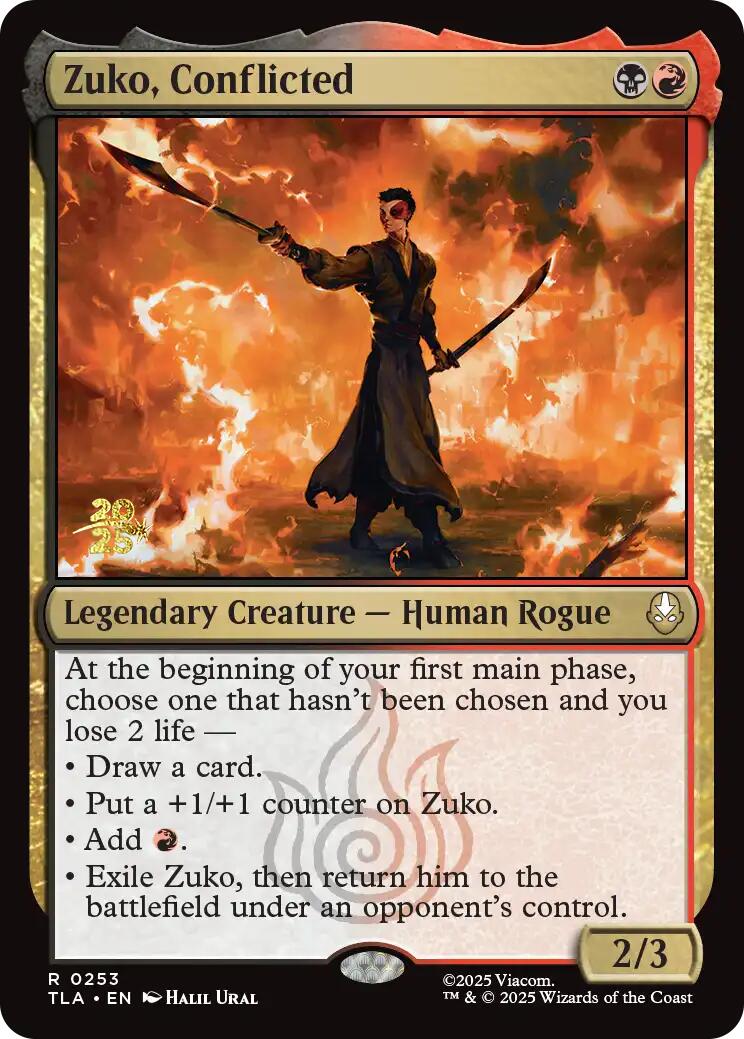 Zuko, Conflicted [Avatar: The Last Airbender Prerelease Cards] | Impulse Games and Hobbies