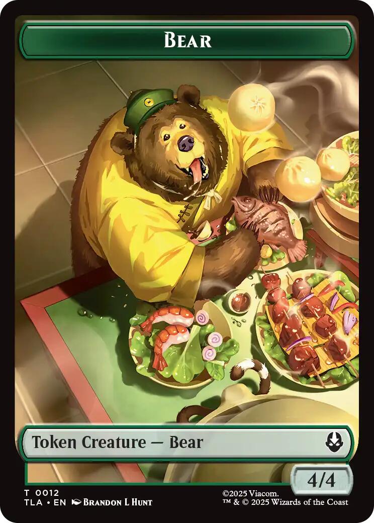 Bear // Food (0020) Double-Sided Token [Avatar: The Last Airbender Tokens] | Impulse Games and Hobbies