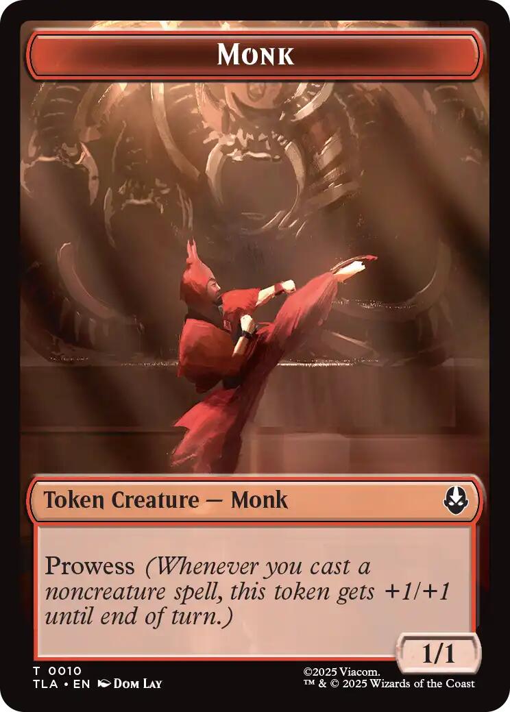 Monk // Clue (0017) Double-Sided Token [Avatar: The Last Airbender Tokens] | Impulse Games and Hobbies