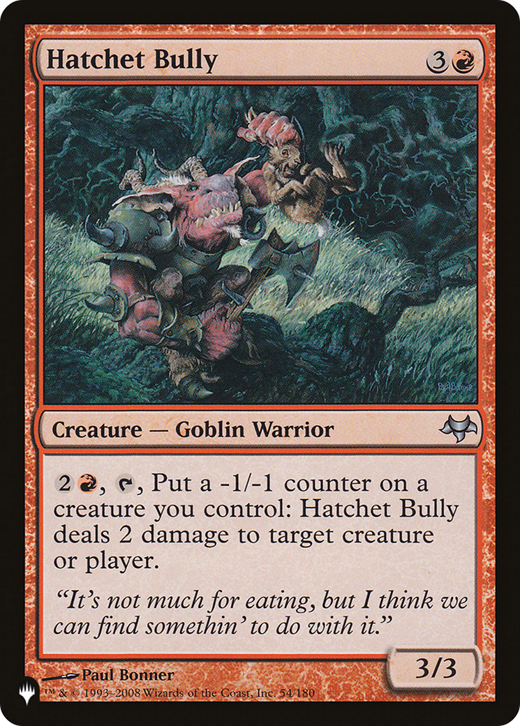 Hatchet Bully [The List Reprints] | Impulse Games and Hobbies