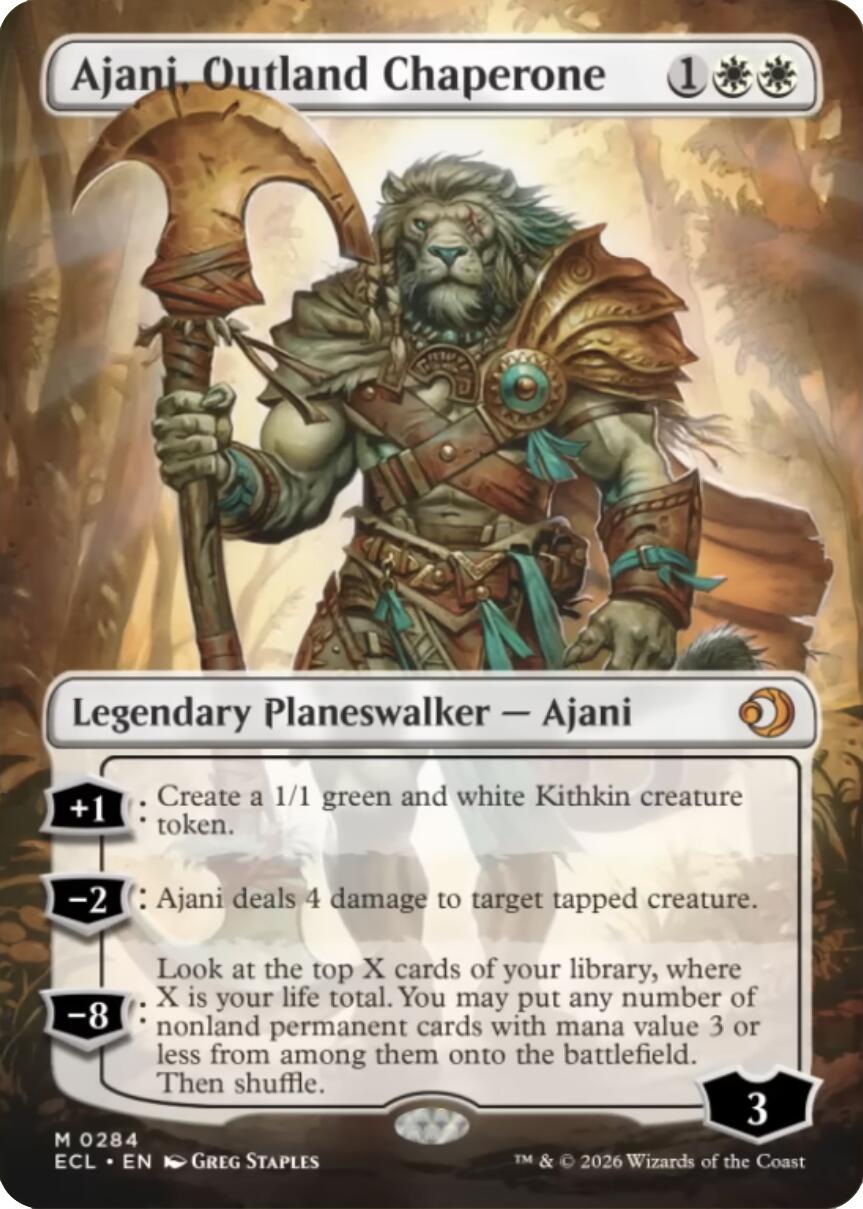 Ajani, Outland Chaperone (Borderless) [Lorwyn Eclipsed] | Impulse Games and Hobbies
