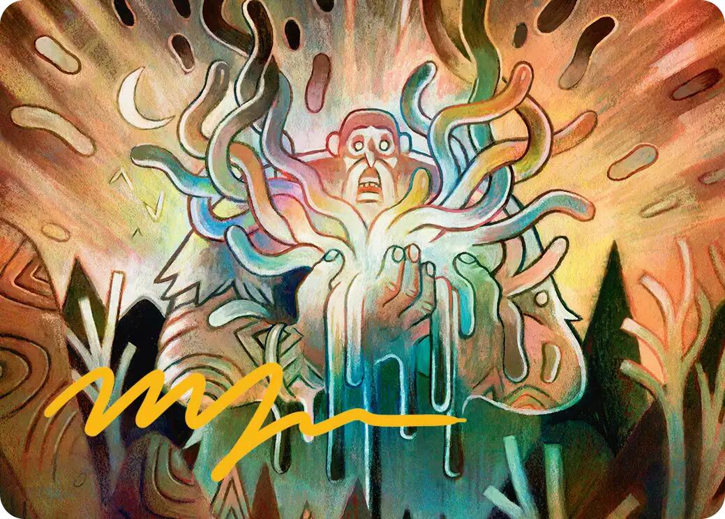 Aurora Awakener Art Card (40/54) (Gold-Stamped Signature) [Lorwyn Eclipsed Art Series] | Impulse Games and Hobbies