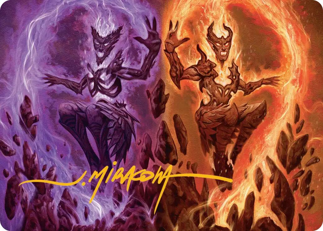 Fire Covenant Art Card (Gold-Stamped Signature) [Lorwyn Eclipsed Art Series] | Impulse Games and Hobbies