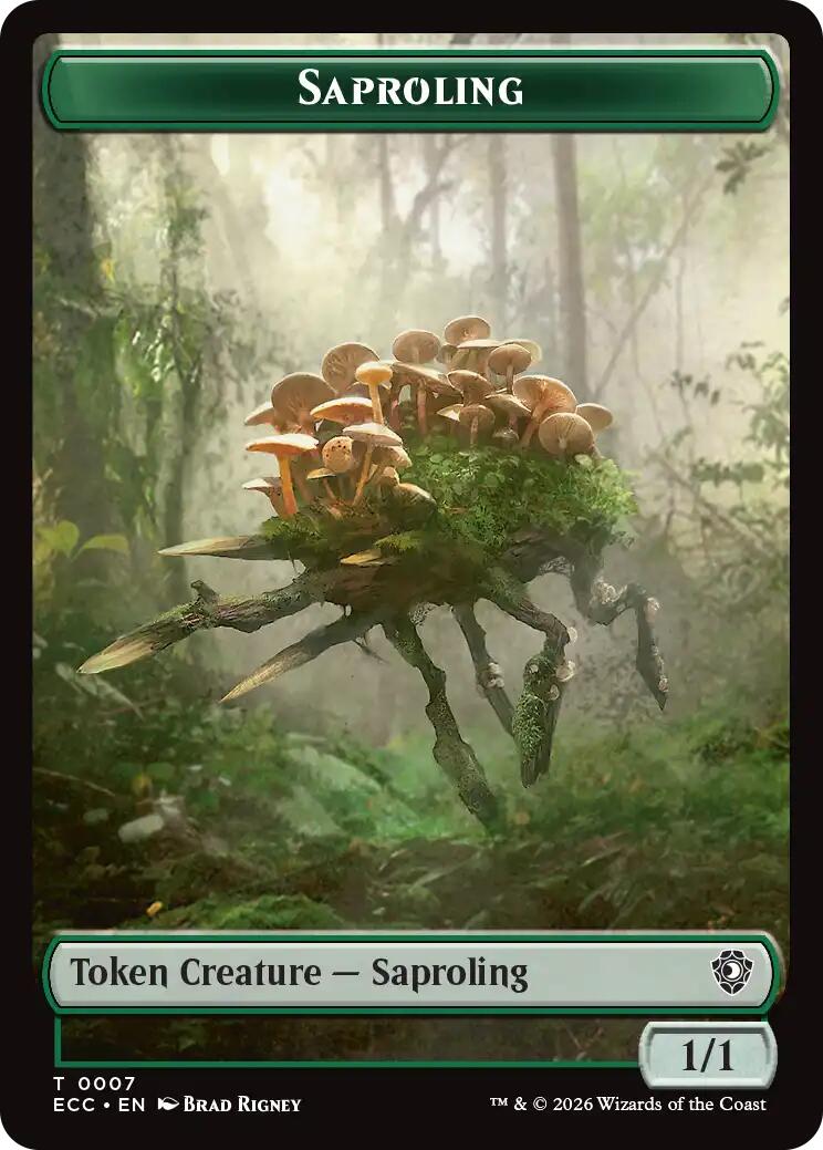 Saproling // The Monarch Double-Sided Token [Lorwyn Eclipsed Tokens] | Impulse Games and Hobbies