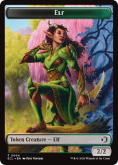 Elf // Treasure Double-Sided Token [Lorwyn Eclipsed Tokens] | Impulse Games and Hobbies