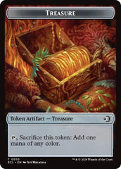 Elf // Treasure Double-Sided Token [Lorwyn Eclipsed Tokens] | Impulse Games and Hobbies