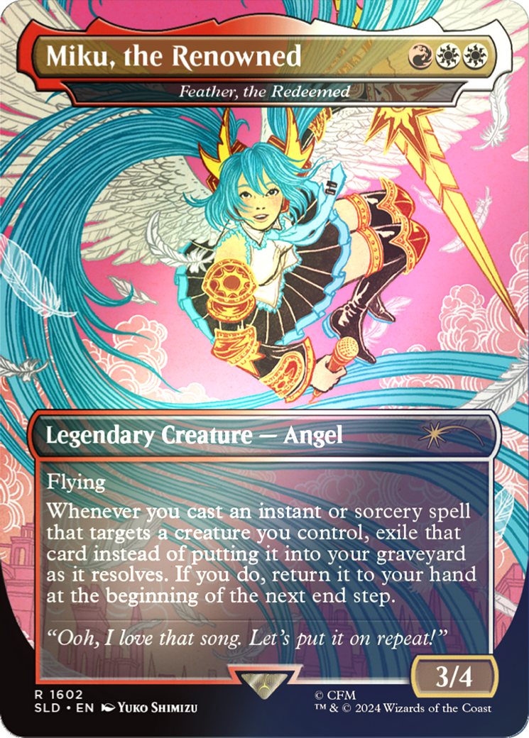 Miku, the Renowned - Feather, the Redeemed (Rainbow Foil) [Secret Lair Drop Series] | Impulse Games and Hobbies