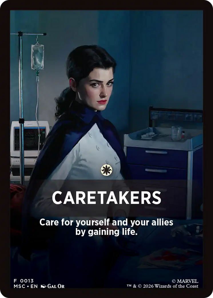 Caretakers Theme Card [Marvel Super Heroes Commander] | Impulse Games and Hobbies