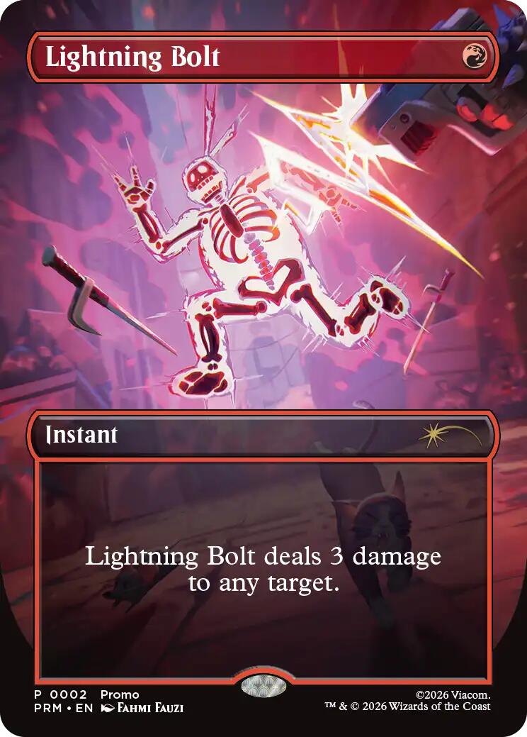 Lightning Bolt (Borderless) [Wizards Play Network 2026] | Impulse Games and Hobbies