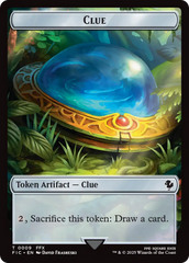Clue // Treasure Double-Sided Token (Surge Foil) [FINAL FANTASY Commander Tokens] | Impulse Games and Hobbies