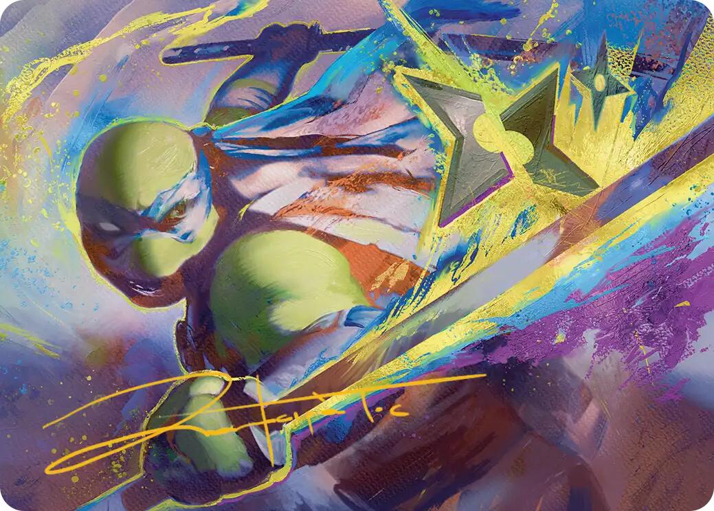Leonardo's Technique Art Card (Gold-Stamped Signature) [Teenage Mutant Ninja Turtles Art Series] | Impulse Games and Hobbies