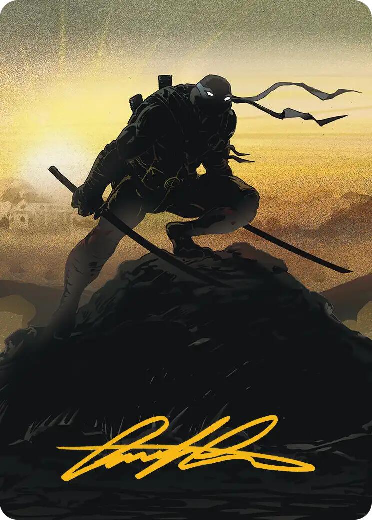 Leonardo, Sewer Samurai Art Card (20/54) (Gold-Stamped Signature) [Teenage Mutant Ninja Turtles Art Series] | Impulse Games and Hobbies