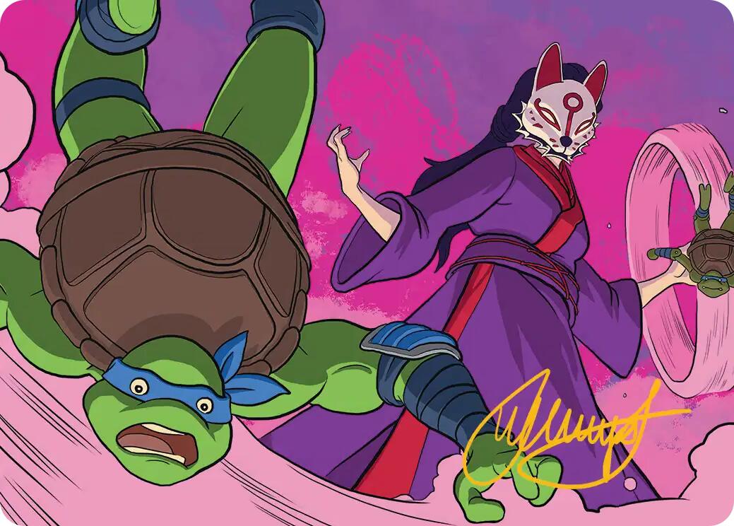 Kitsune's Technique Art Card (Gold-Stamped Signature) [Teenage Mutant Ninja Turtles Art Series] | Impulse Games and Hobbies