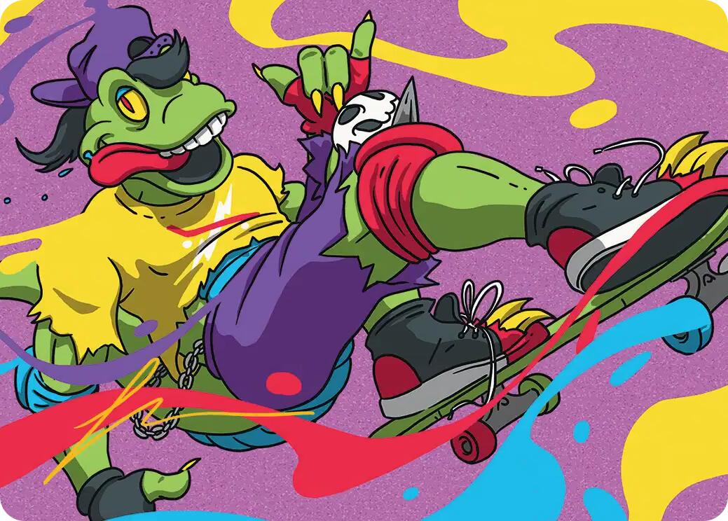 Mondo Gecko Art Card (Gold-Stamped Signature) [Teenage Mutant Ninja Turtles Art Series] | Impulse Games and Hobbies