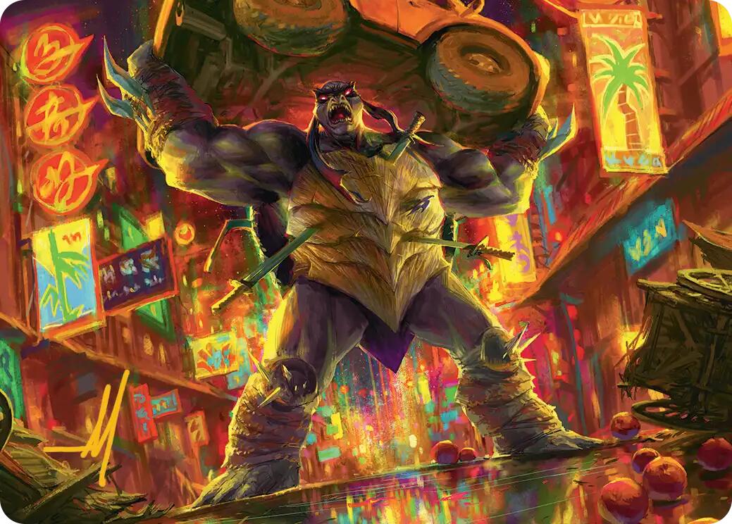 Slash, Reptile Rampager Art Card (Gold-Stamped Signature) [Teenage Mutant Ninja Turtles Art Series] | Impulse Games and Hobbies