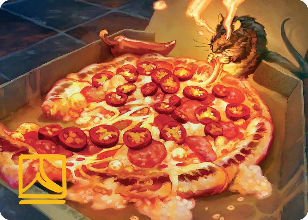 Spicy Oatmeal Pizza Art Card (Gold-Stamped Signature) [Teenage Mutant Ninja Turtles Art Series] | Impulse Games and Hobbies