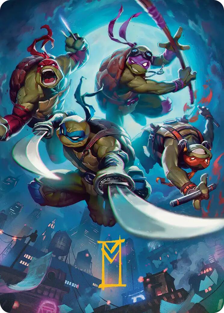 Heroes in a Half Shell Art Card (Gold-Stamped Signature) [Teenage Mutant Ninja Turtles Art Series] | Impulse Games and Hobbies