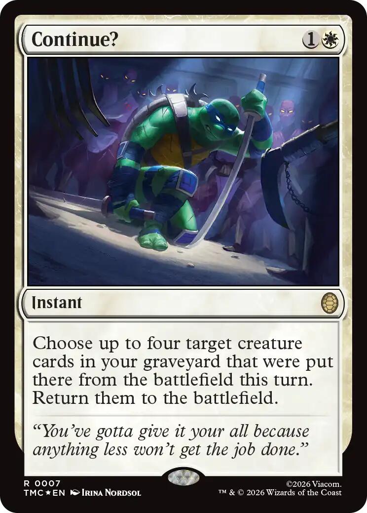 Continue? (Surge Foil) [Teenage Mutant Ninja Turtles Commander] | Impulse Games and Hobbies