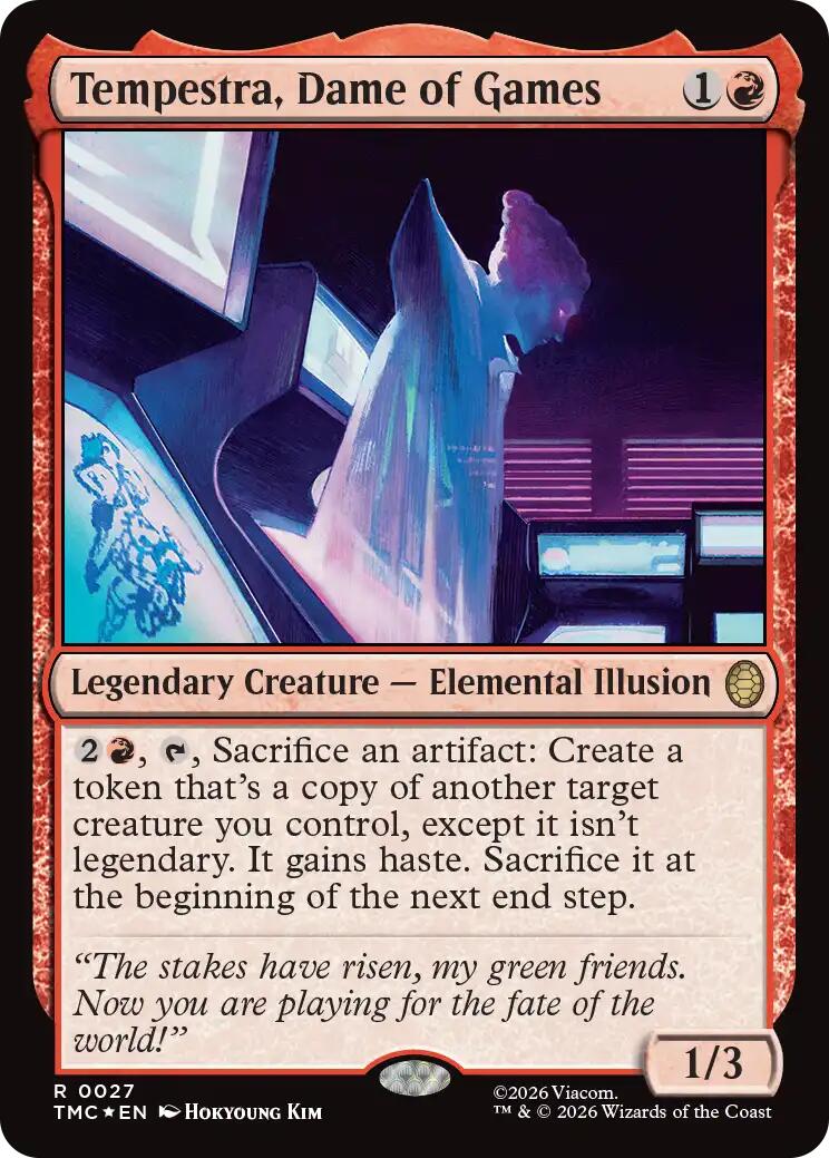 Tempestra, Dame of Games (Surge Foil) [Teenage Mutant Ninja Turtles Commander] | Impulse Games and Hobbies