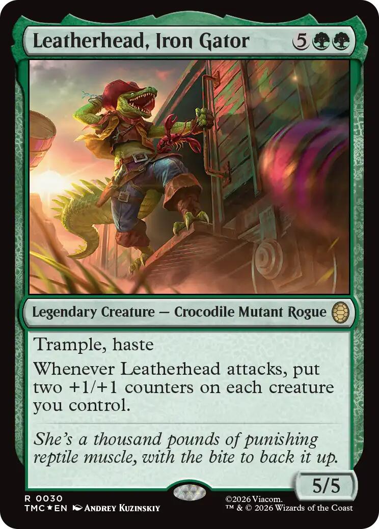 Leatherhead, Iron Gator (Surge Foil) [Teenage Mutant Ninja Turtles Commander] | Impulse Games and Hobbies