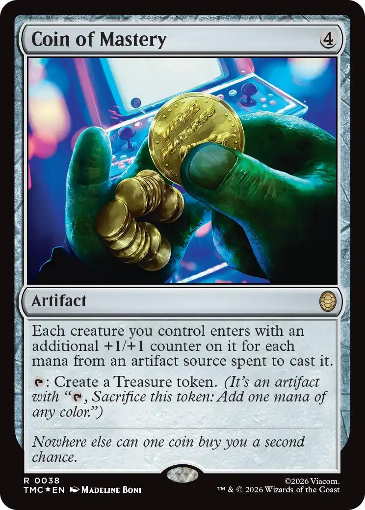 Coin of Mastery (Surge Foil) [Teenage Mutant Ninja Turtles Commander] | Impulse Games and Hobbies