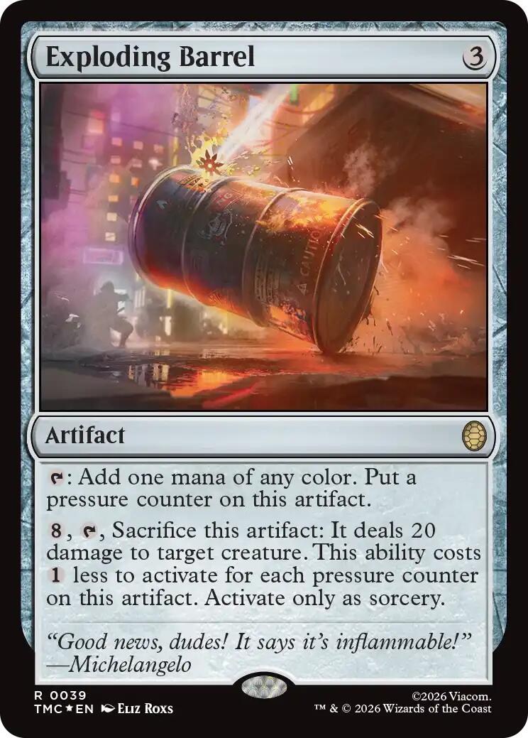 Exploding Barrel (Surge Foil) [Teenage Mutant Ninja Turtles Commander] | Impulse Games and Hobbies
