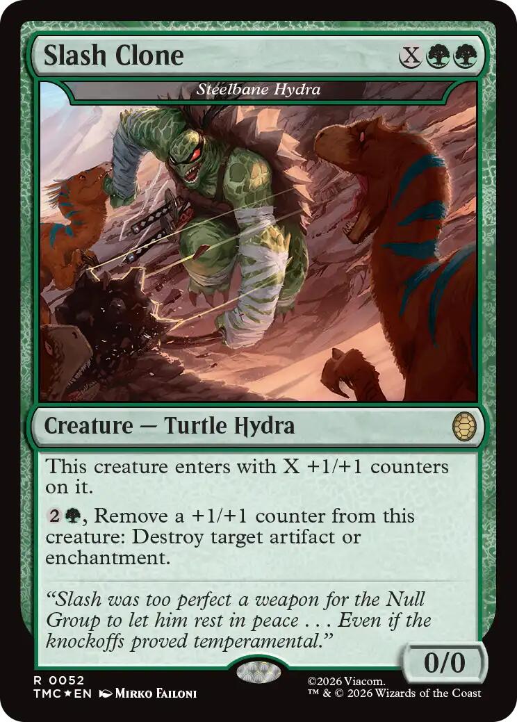 Slash Clone - Steelbane Hydra (Surge Foil) [Teenage Mutant Ninja Turtles Commander] | Impulse Games and Hobbies