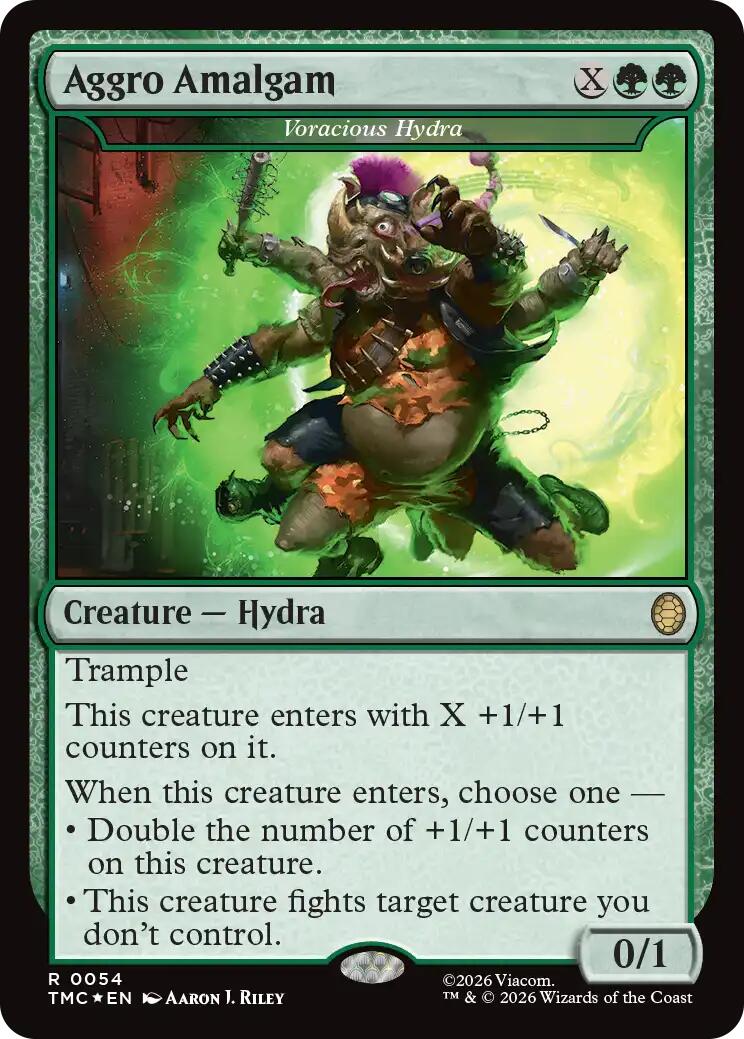Aggro Amalgam - Voracious Hydra (Surge Foil) [Teenage Mutant Ninja Turtles Commander] | Impulse Games and Hobbies