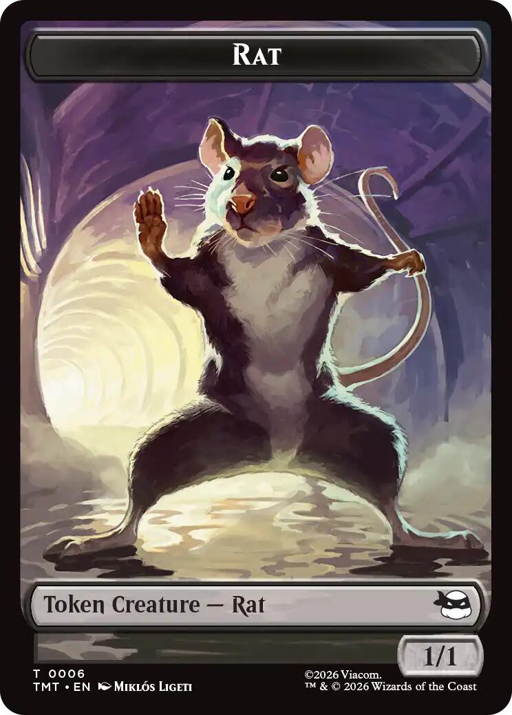 Clue // Rat Double-Sided Token [Teenage Mutant Ninja Turtles Commander Tokens] | Impulse Games and Hobbies