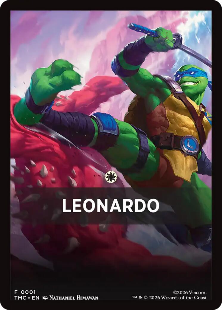 Leonardo Theme Card [Teenage Mutant Ninja Turtles Commander Tokens] | Impulse Games and Hobbies