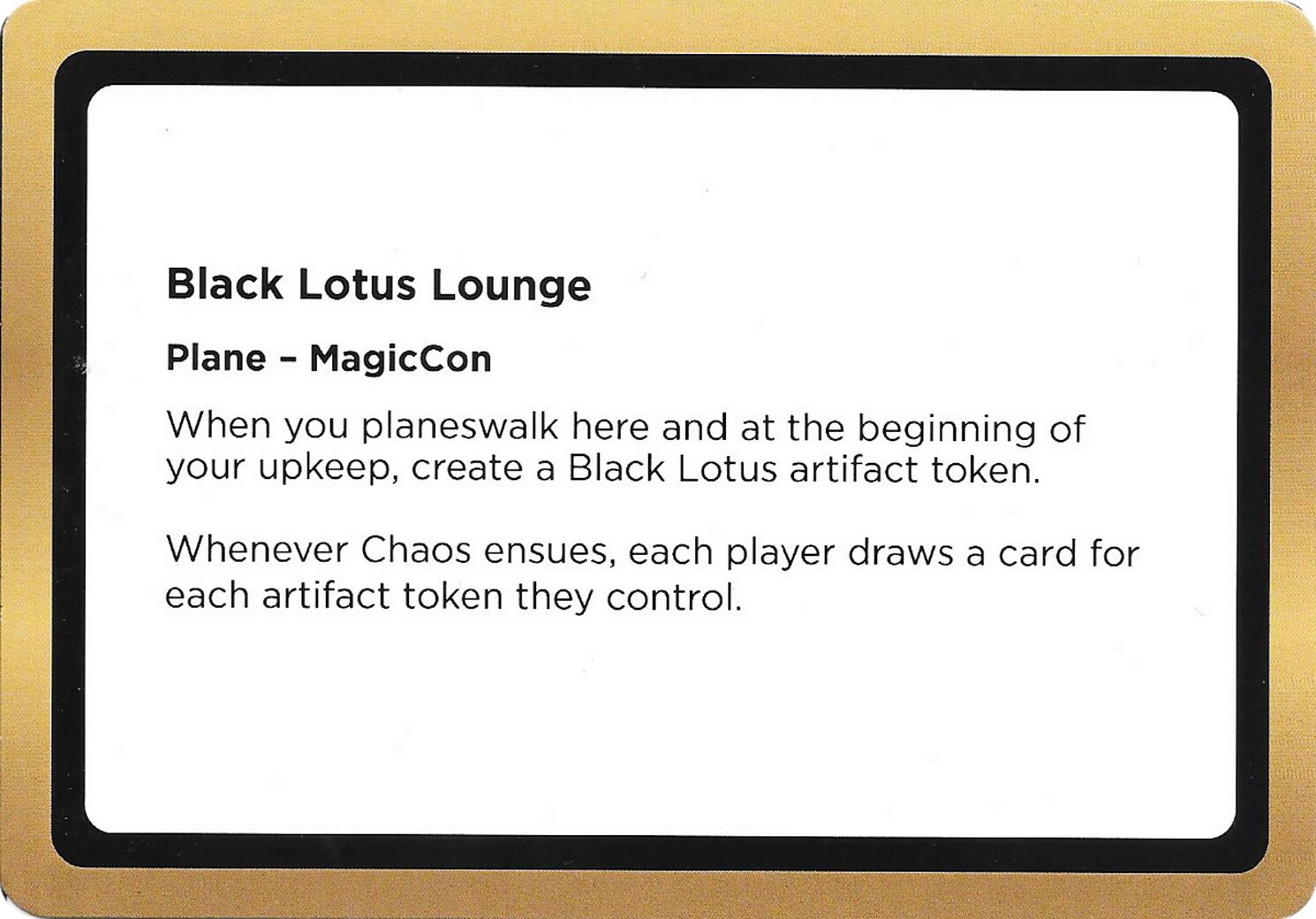 Black Lotus Lounge (Black Lotus Unknown Planechase) [Oversize Cards] | Impulse Games and Hobbies